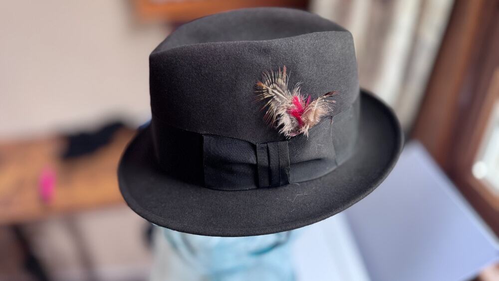 Vtg 1950s Royal Stetson Ivy League Brown Fur Felt Fedora Size 7 Mint 1.5โ Brim